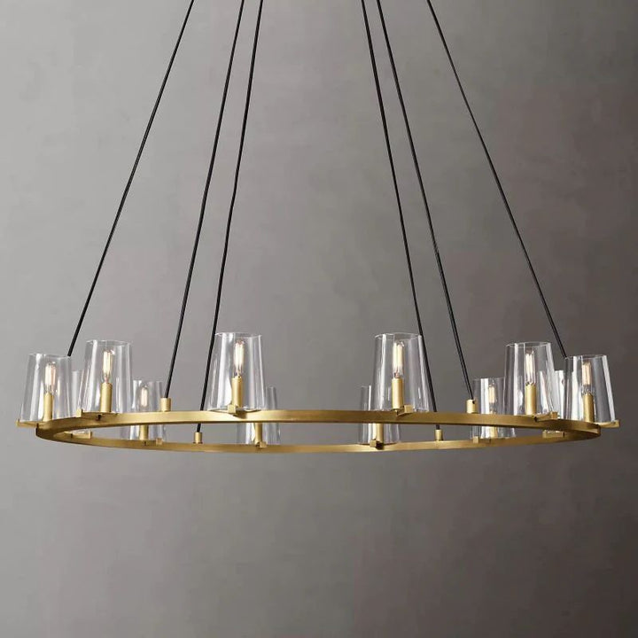 Briesha Glass Round Chandelier 48"
