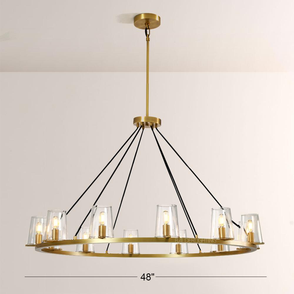 Briesha Glass Round Chandelier 48"