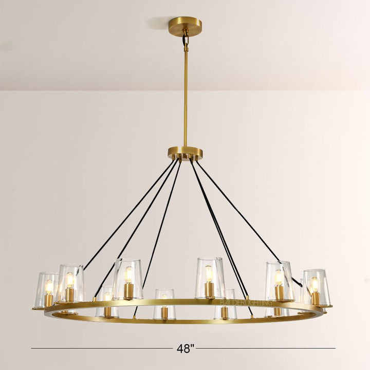 Briesha Glass Round Chandelier 48"