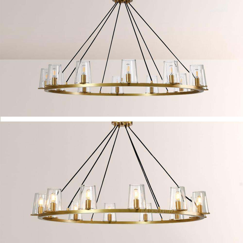 Briesha Glass Round Chandelier 48"