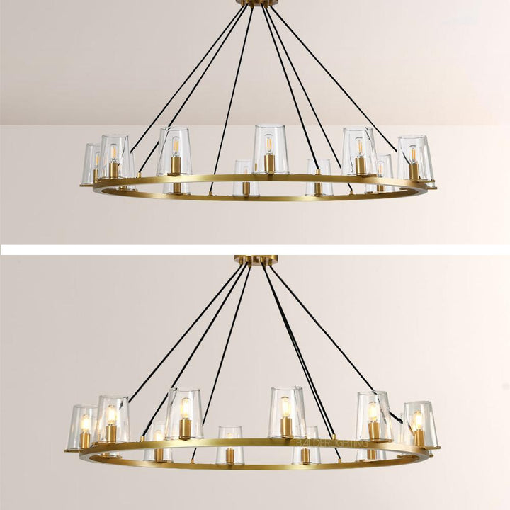 Briesha Glass Round Chandelier 48"