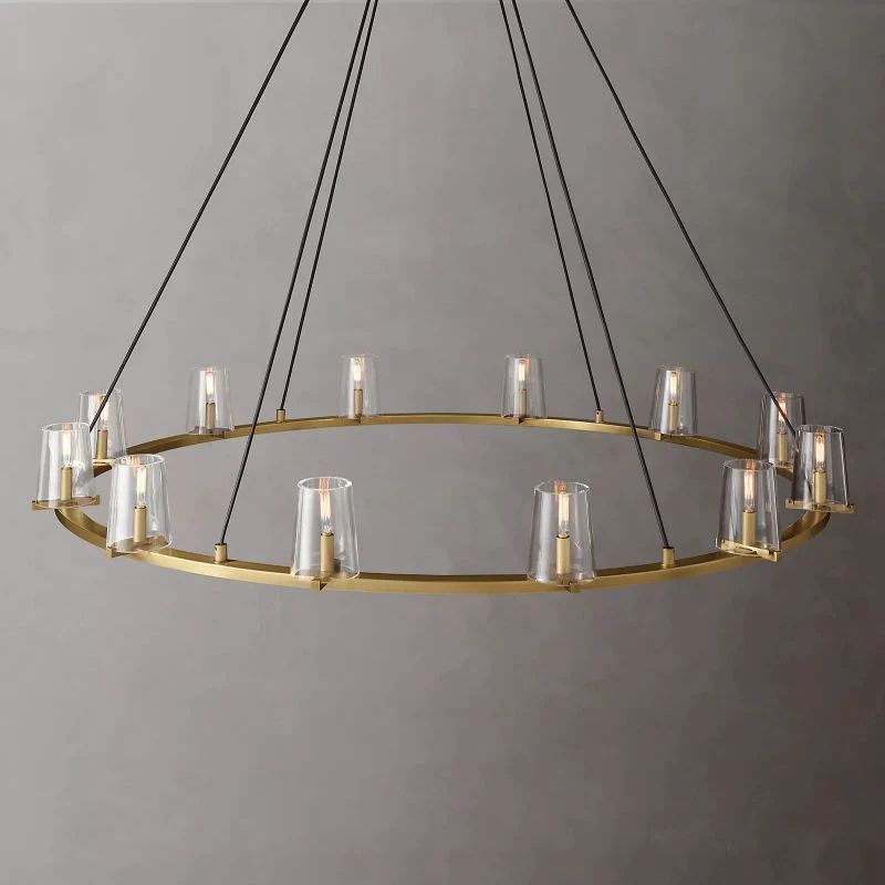 Briesha Glass Round Chandelier 60"