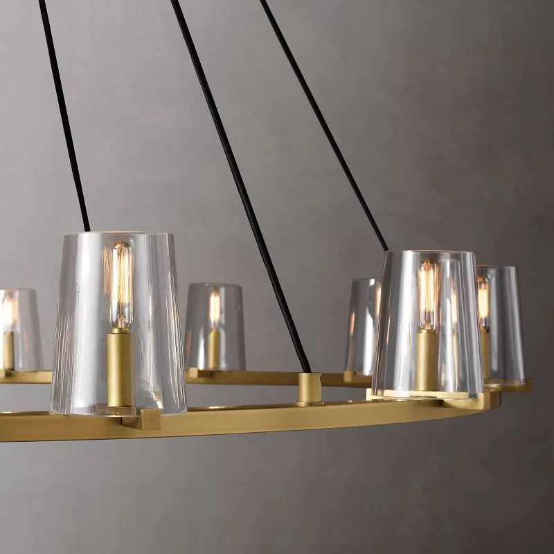 Briesha Glass Round Chandelier 60"