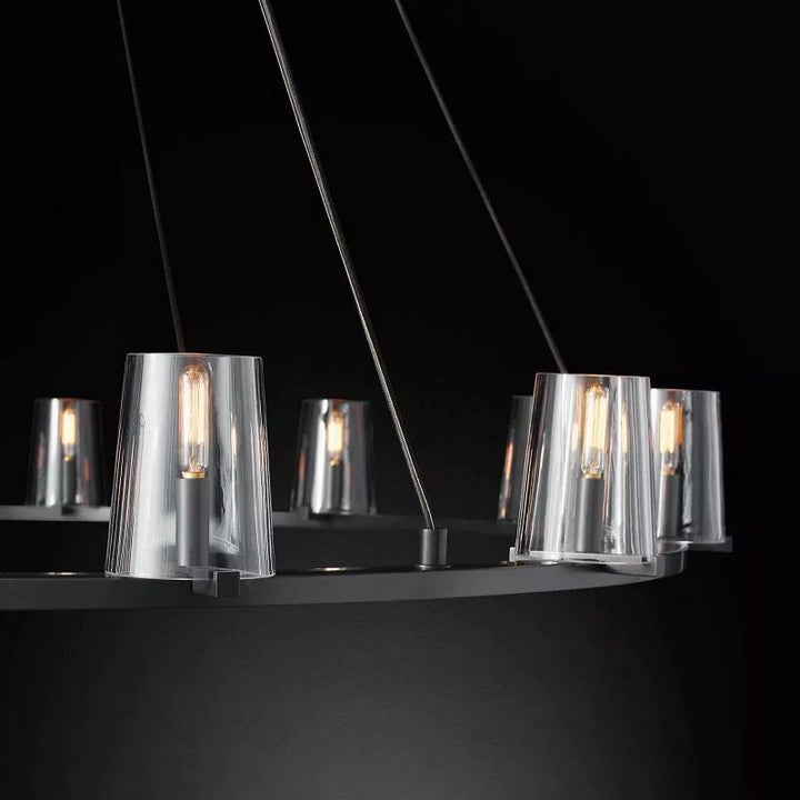 Briesha Glass Round Chandelier 60"