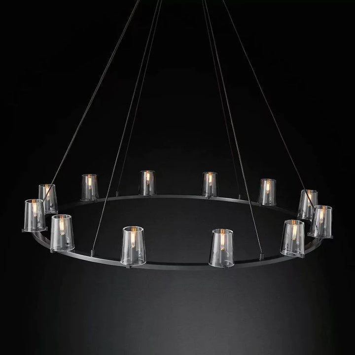 Briesha Glass Round Chandelier 60"