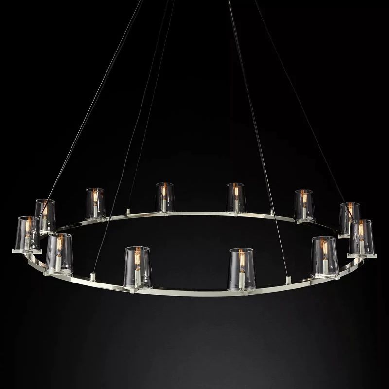 Briesha Glass Round Chandelier 60"