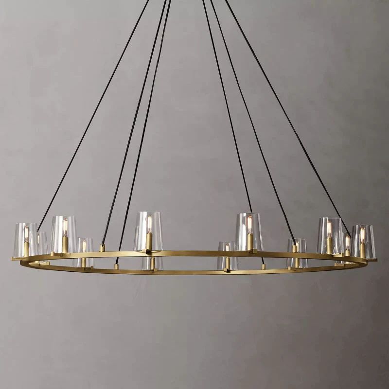 Briesha Glass Round Chandelier 60"