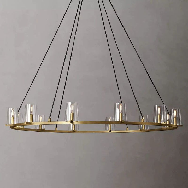 Briesha Glass Round Chandelier 60"