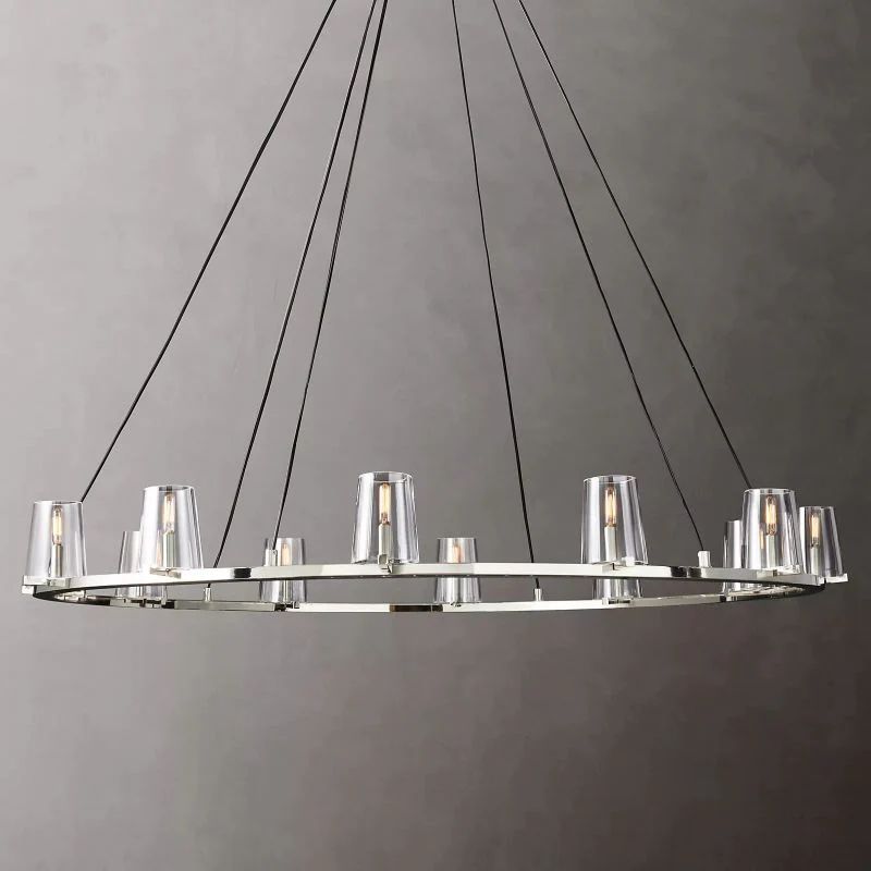 Briesha Glass Round Chandelier 60"