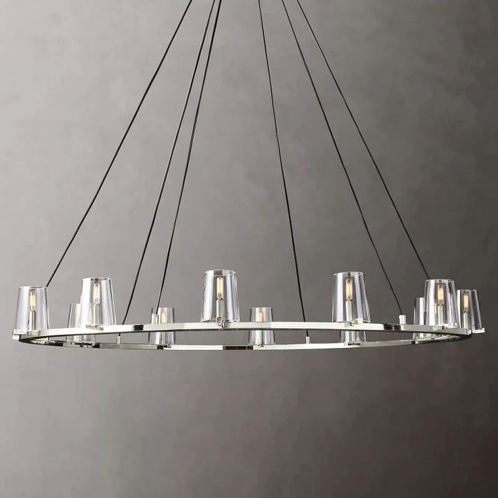 Briesha Glass Round Chandelier 60"