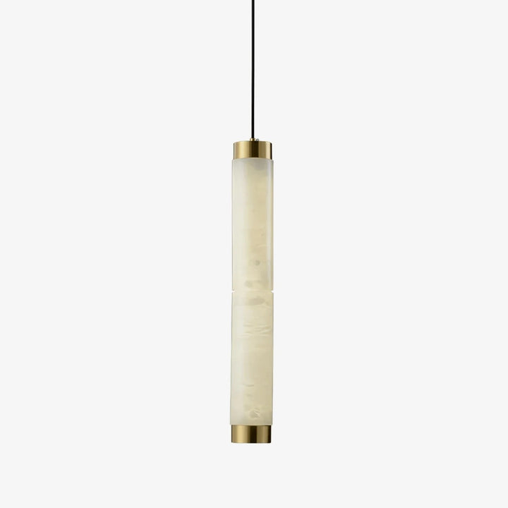 Brushed Brass Alabaster Pendant Lamp – Elegant Ceiling Light