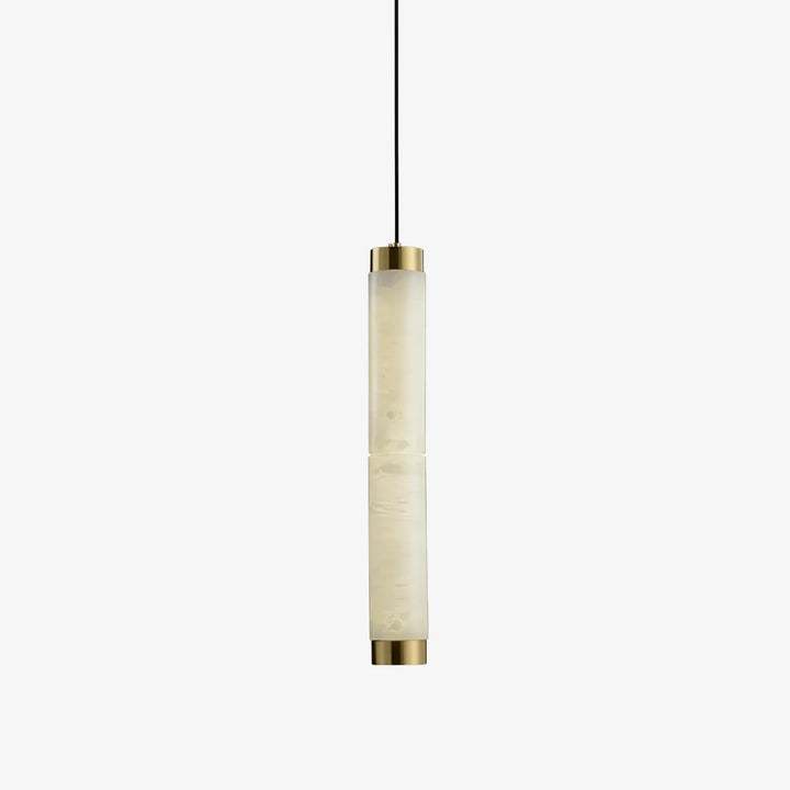 Brushed Brass Alabaster Pendant Lamp – Elegant Ceiling Light