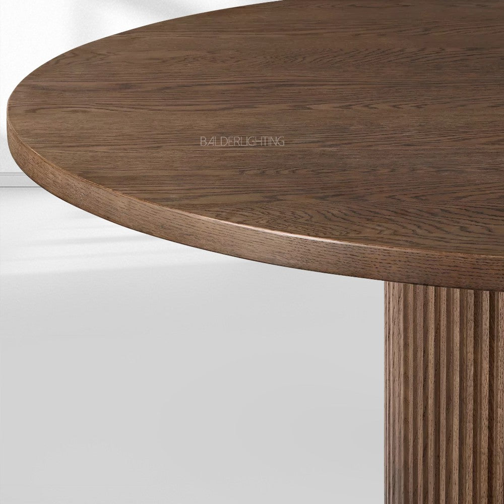 Byrean Emperador Round Modern Dining Table