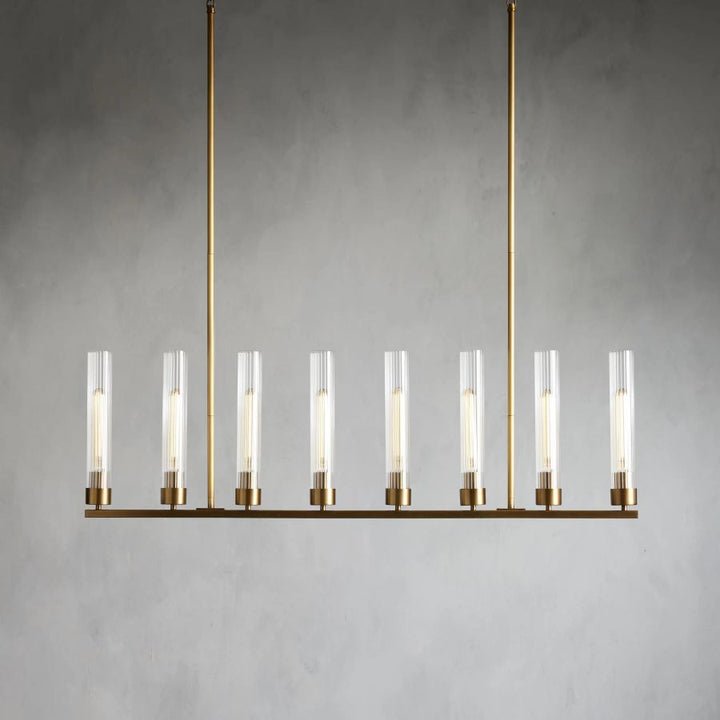 Chanavia Glass Linear Chandelier