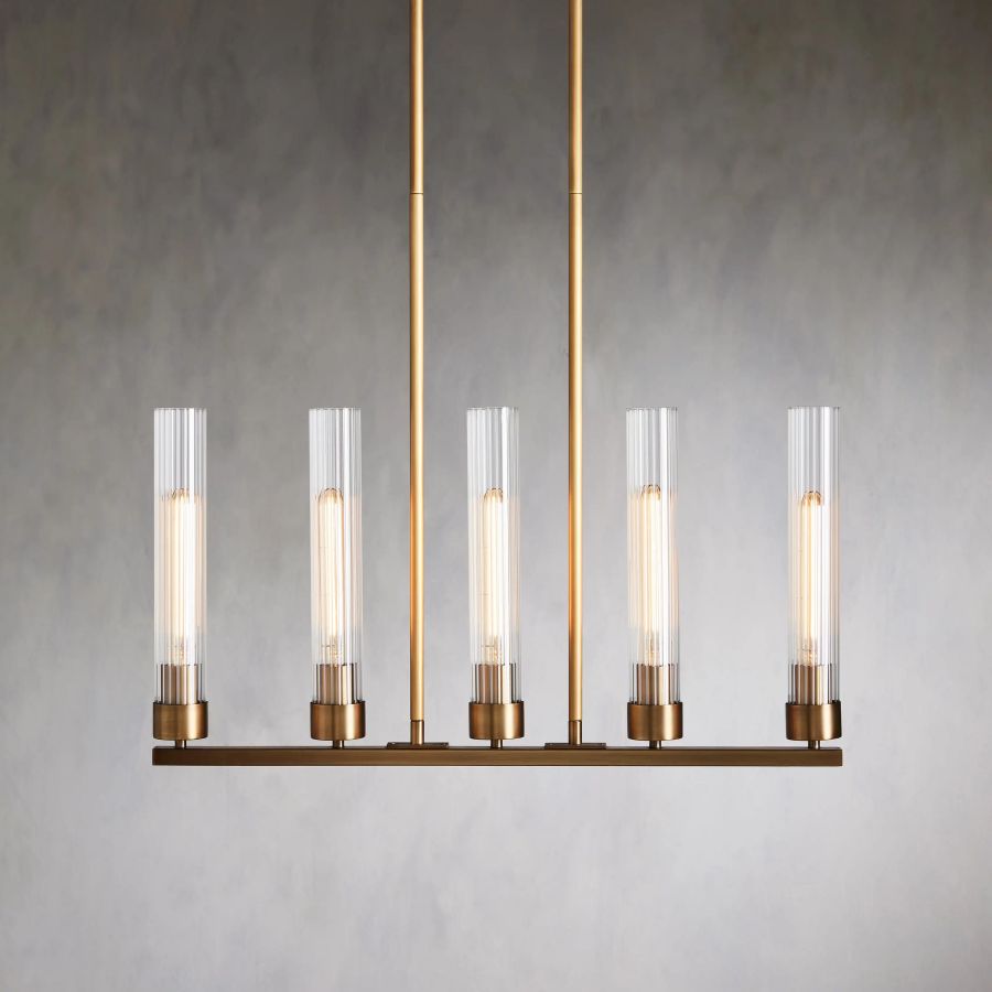 Chanavia Glass Linear Chandelier