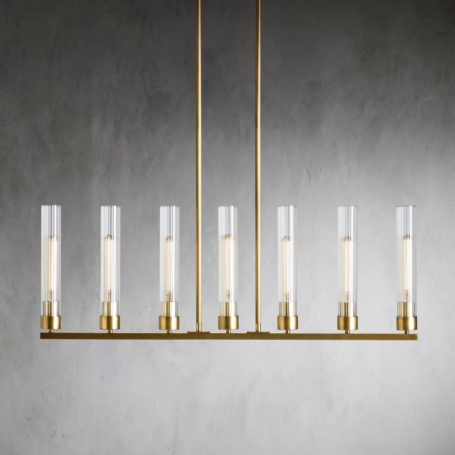 Chanavia Glass Linear Chandelier