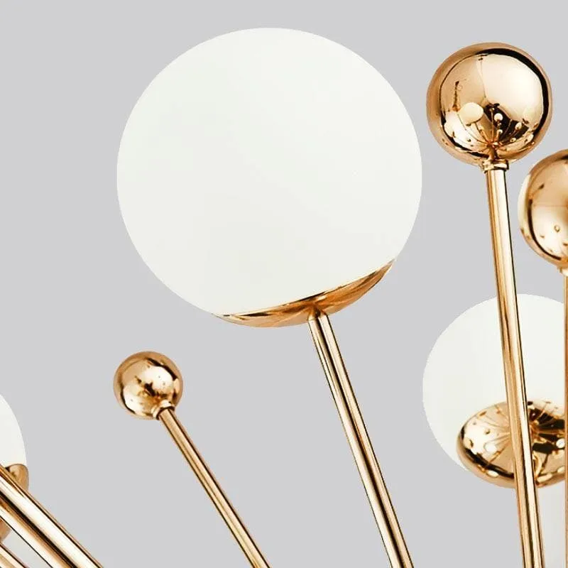 CAMILA GOLD AND WHITE CHANDELIER D40"