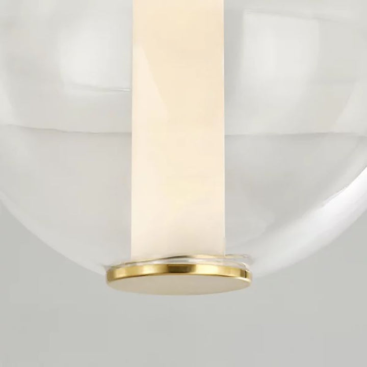 Alabaster Tube Globe Pendant Light