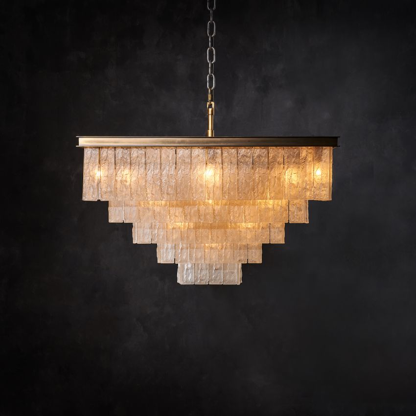 Celena Glass Square Chandelier