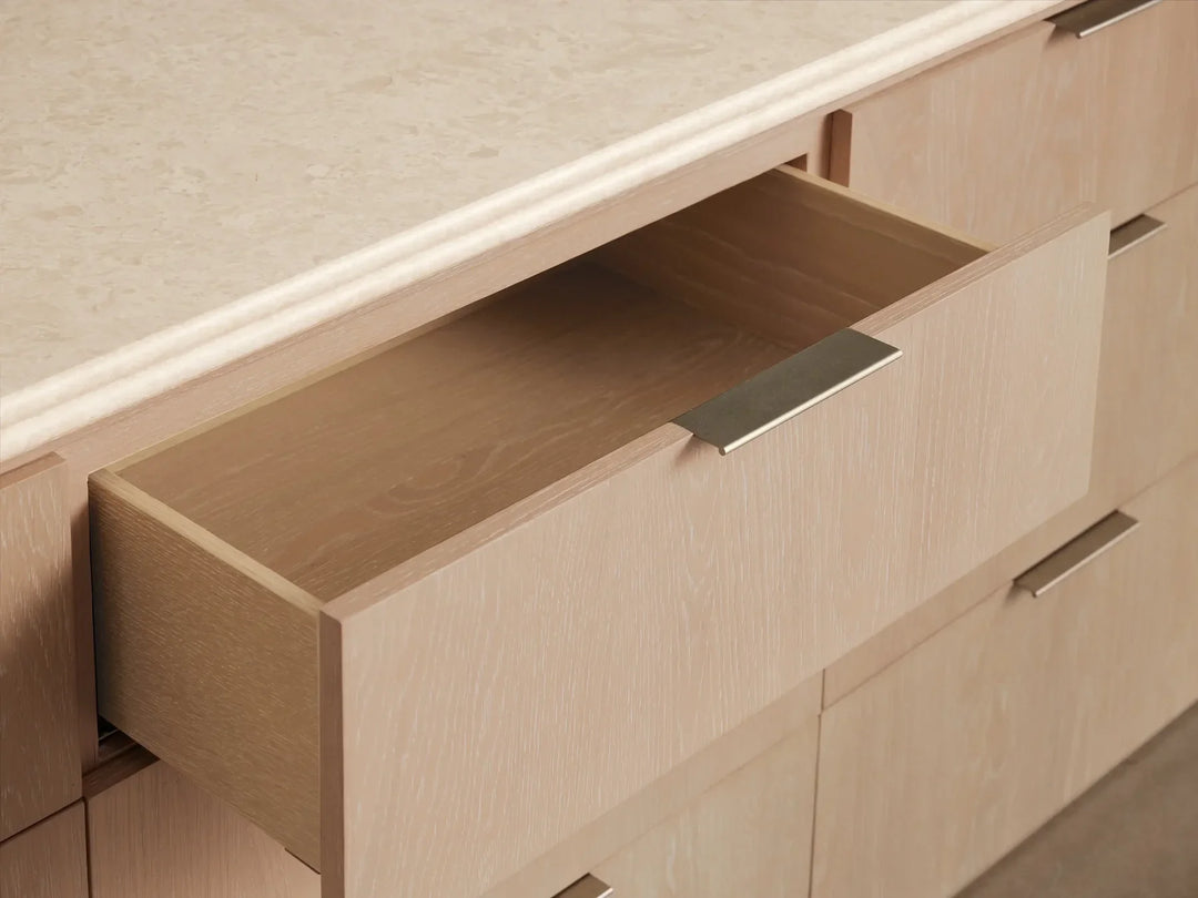 Caden Nine Drawer Dresser with Stone Top