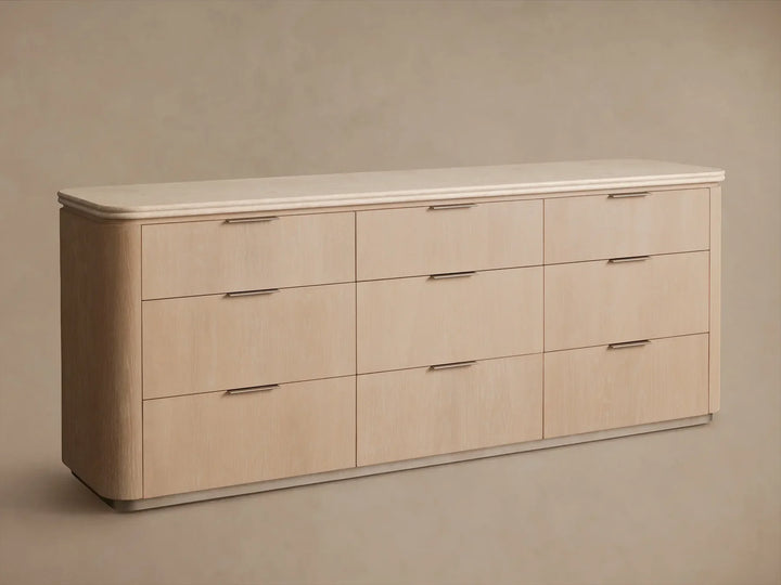 Caden Nine Drawer Dresser with Stone Top