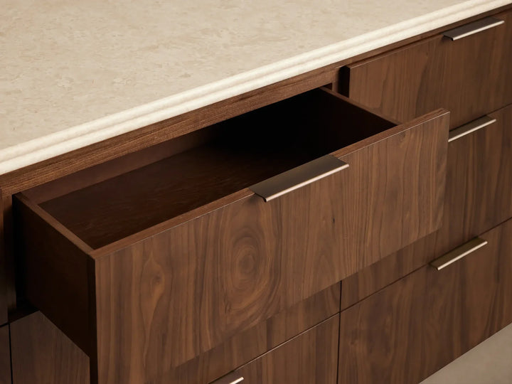 Caden Nine Drawer Dresser with Stone Top