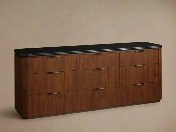 Caden Nine Drawer Dresser with Stone Top