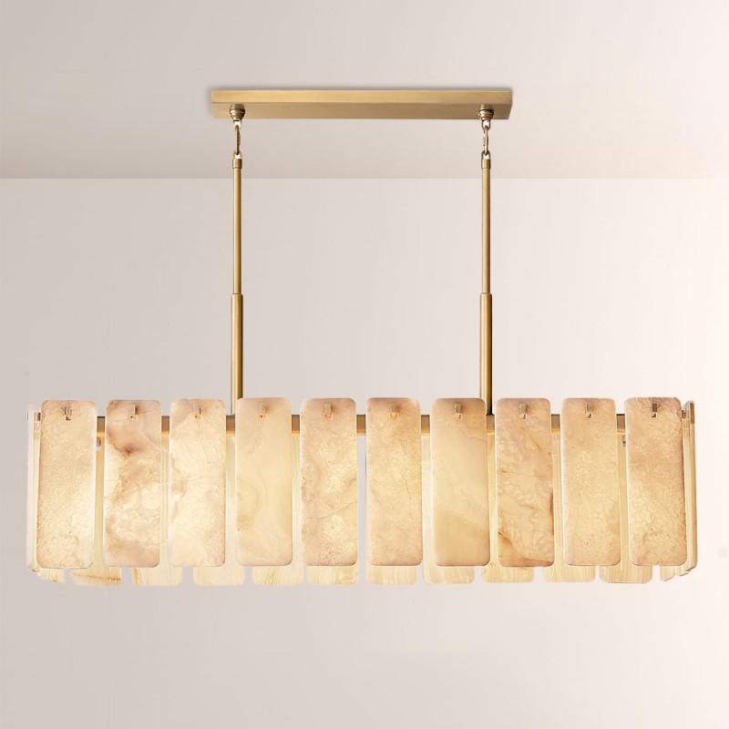 Calama Alabaster Rectangular Chandelier 60"