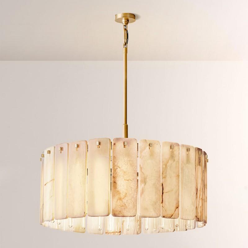 Calama Alabaster Round Chandelier 36"