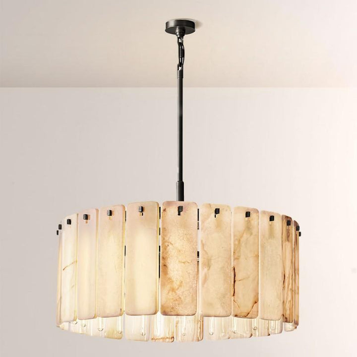 Calama Alabaster Round Chandelier 36"