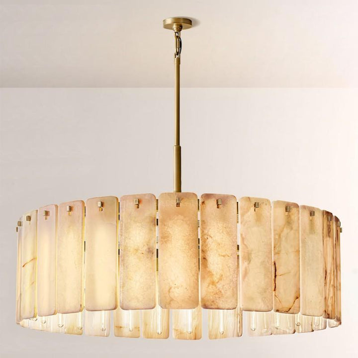Calama Alabaster Round Chandelier 48"