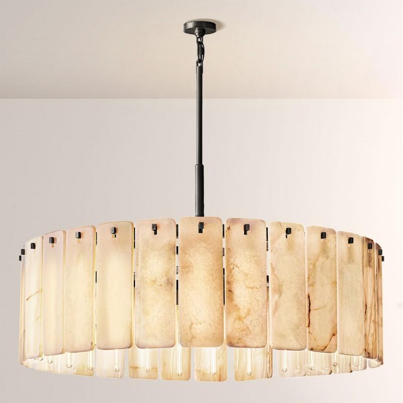 Calama Alabaster Round Chandelier 48"