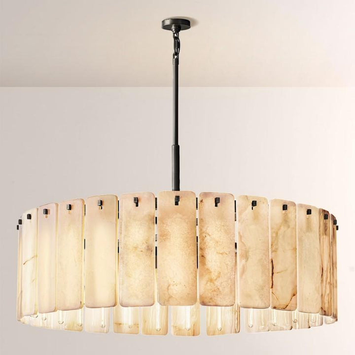 Calama Alabaster Round Chandelier 48"