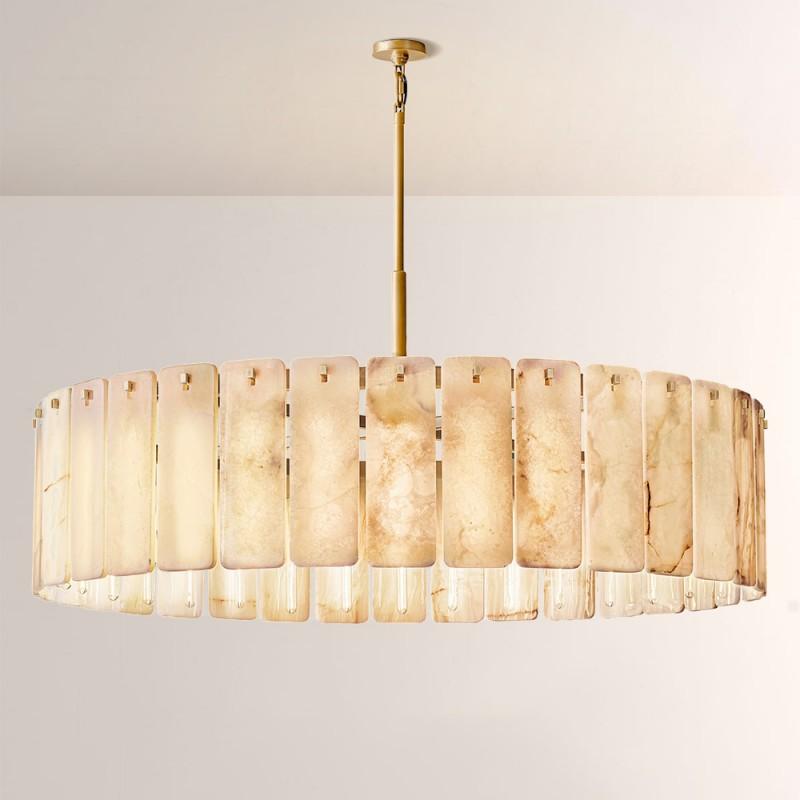 Calama Alabaster Round Chandelier 60"