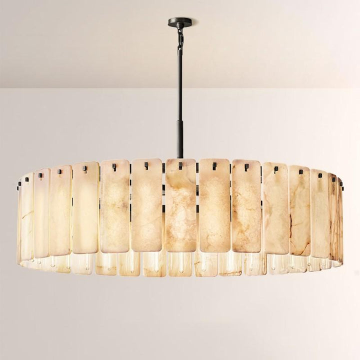Calama Alabaster Round Chandelier 60"