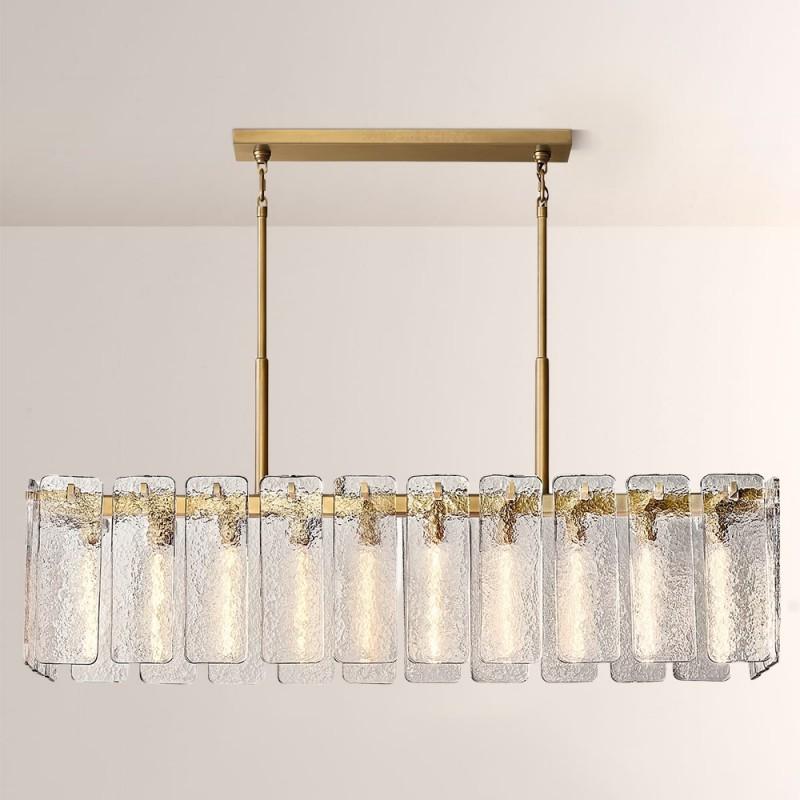 Calama Glass Rectangular Chandelier 60"