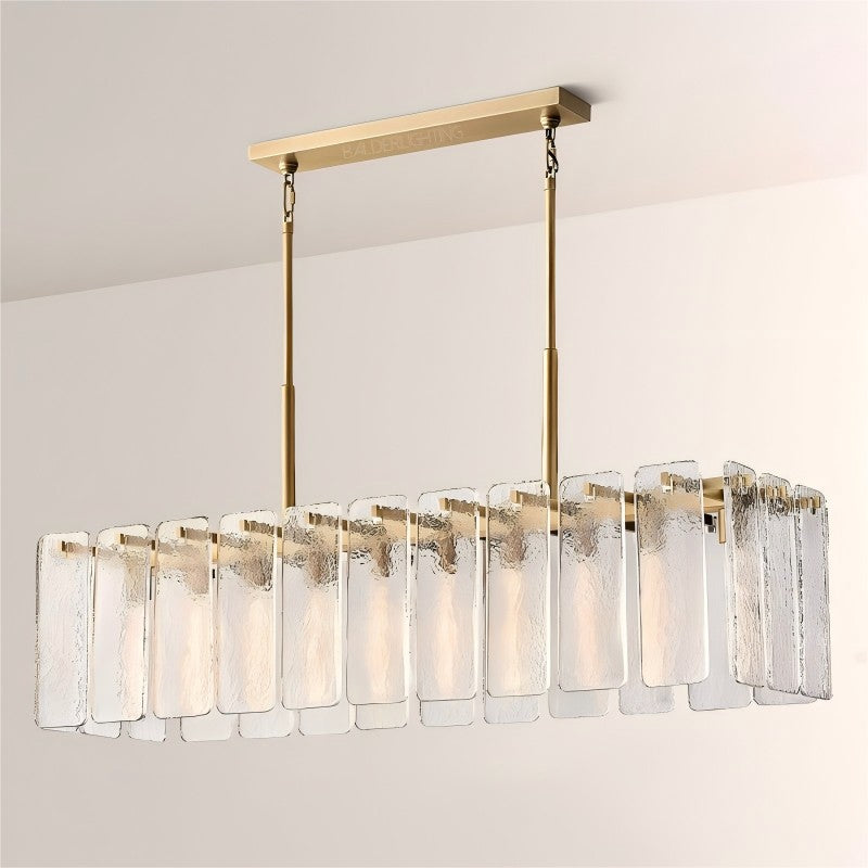 Calama Glass Rectangular Chandelier 60"