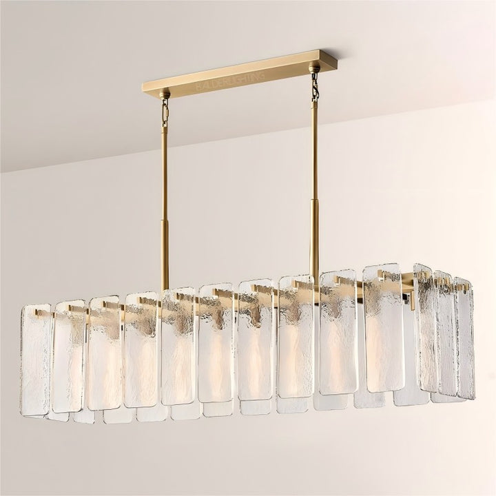 Calama Glass Rectangular Chandelier 60"