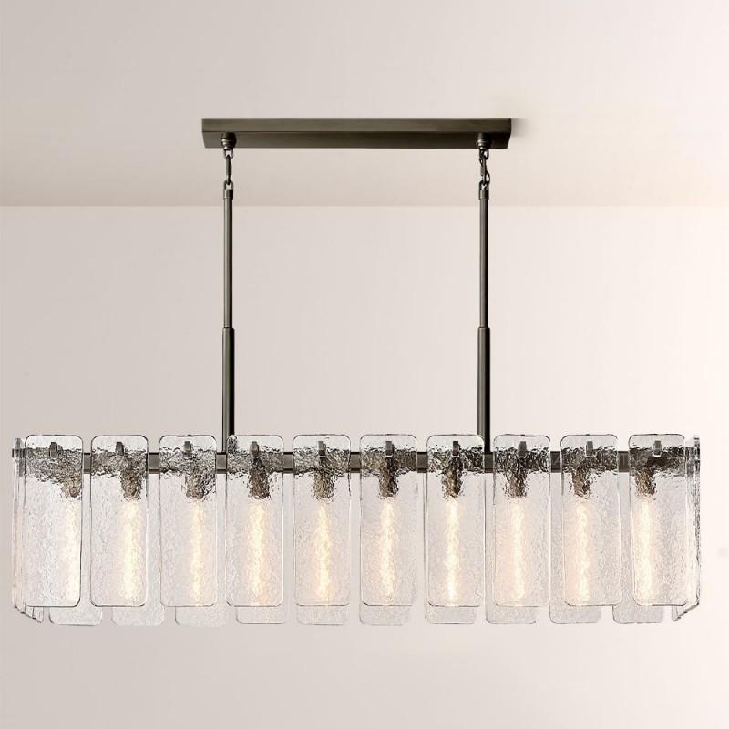 Calama Glass Rectangular Chandelier 60"