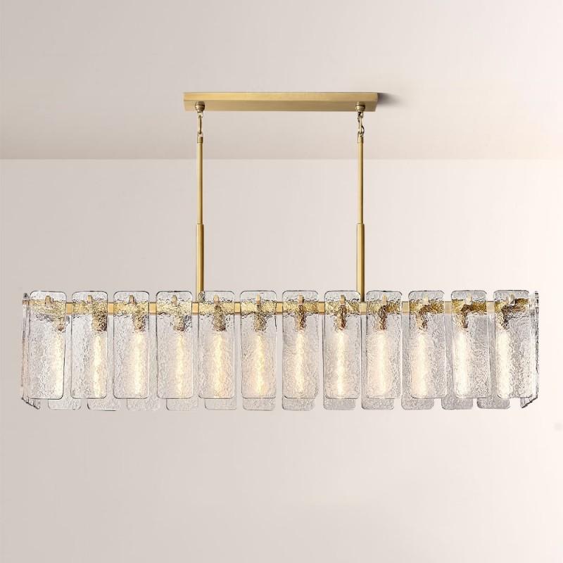 Calama Glass Rectangular Chandelier 72"