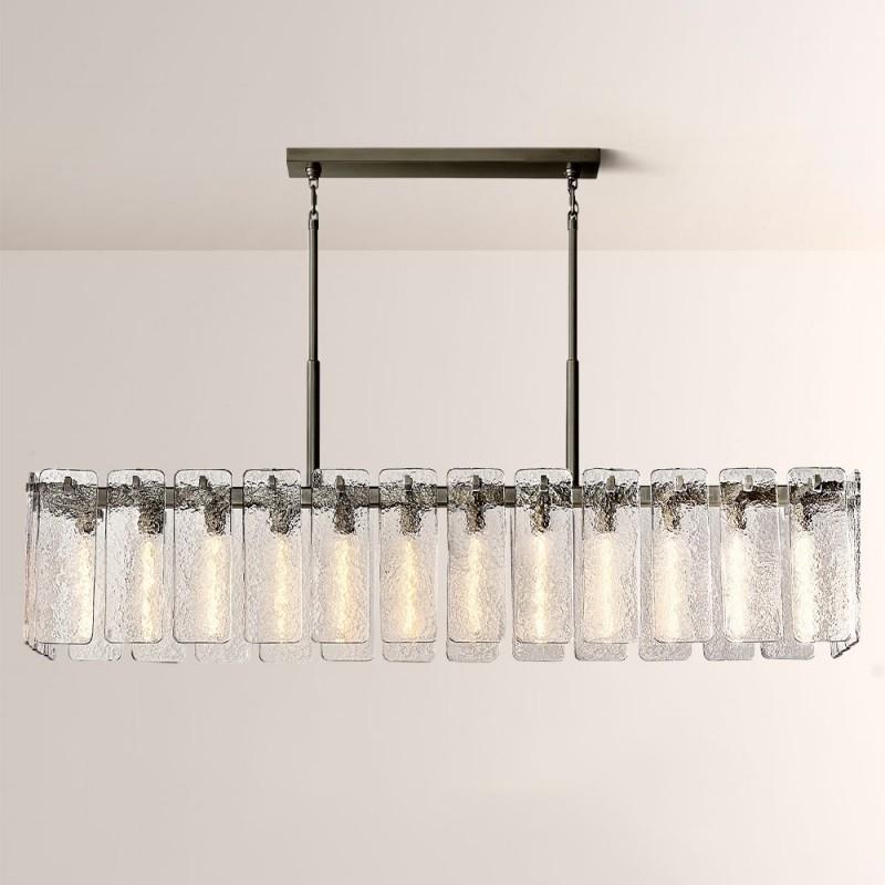 Calama Glass Rectangular Chandelier 72"