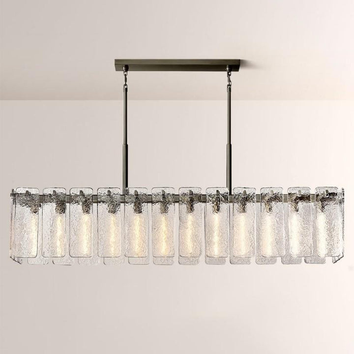Calama Glass Rectangular Chandelier 72"