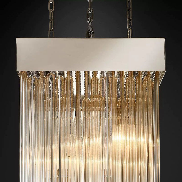 Cascade Square Living Room Chandelier 21"