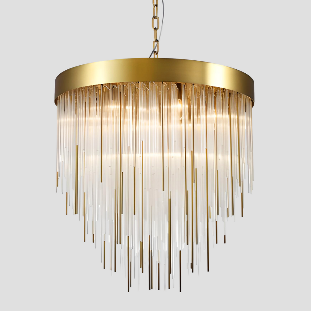 Casco Aged Crystal Chandelier 30"