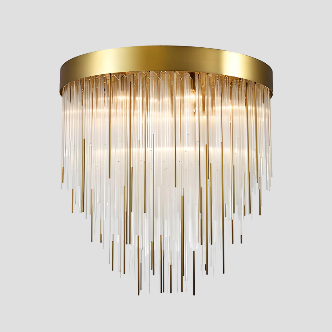 Casco Aged Crystal Chandelier 30"