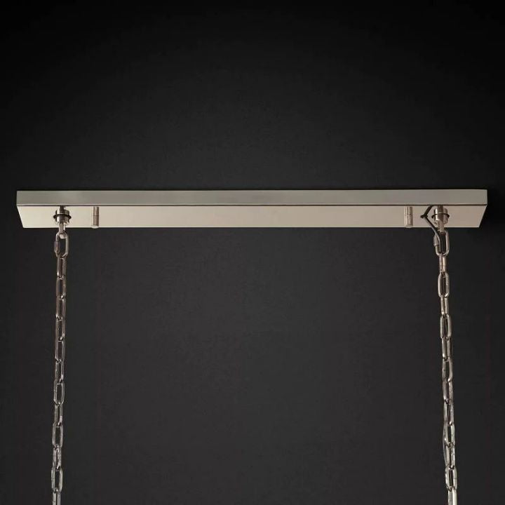 Hiram Blown Glass Rectangular Chandelier 54"