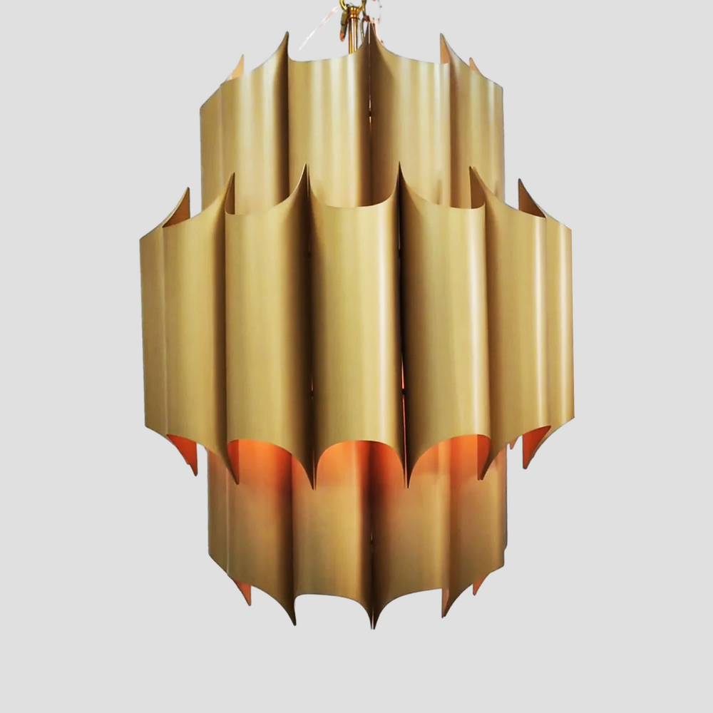 Cathedral Brass Fluted Chandelier