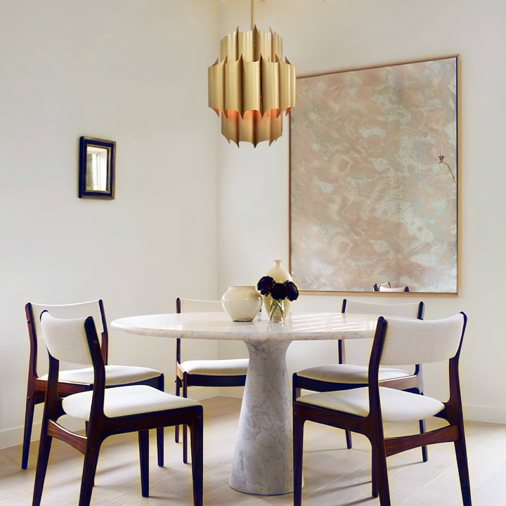 Cathedral Brass Fluted Chandelier
