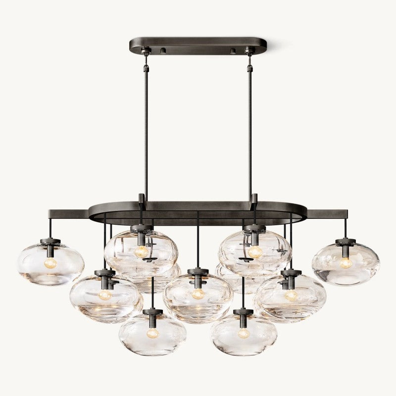 Celeste Clear Glass Linear Chandelier 54"