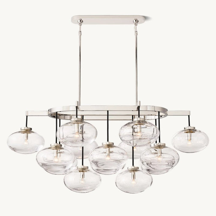 Celeste Clear Glass Linear Chandelier 54"